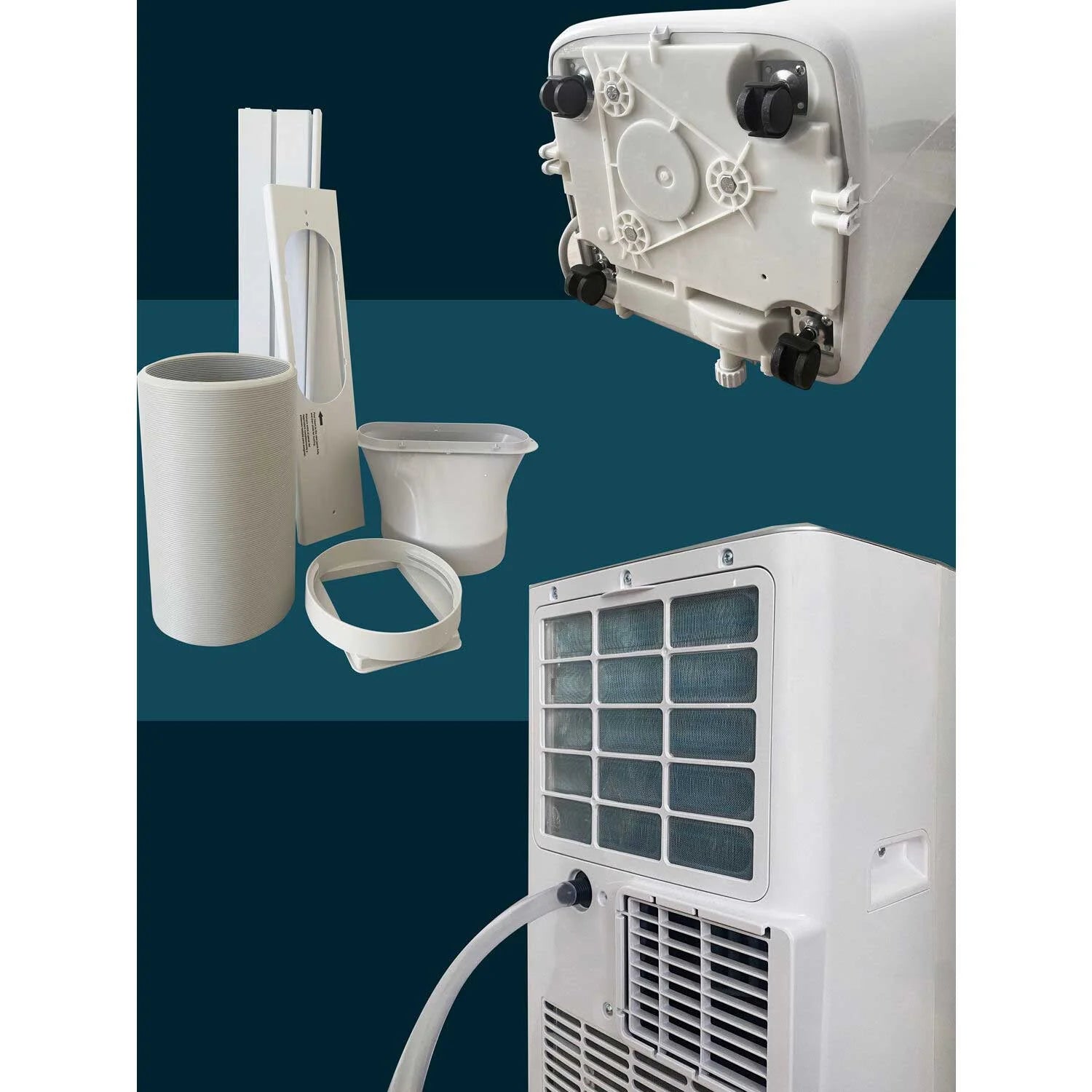 10,800 BTU (15,000 BTU ASHRAE) 115V Portable Air Conditioner with Remote, Rooms up to 550 Sq Ft, A020A-10KR