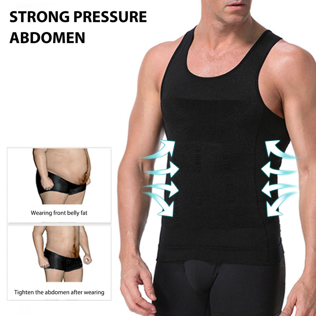 Aptoco Compression Shirt for Men Shapewear Vest Body Shaper Undershirt Pink Iolaus