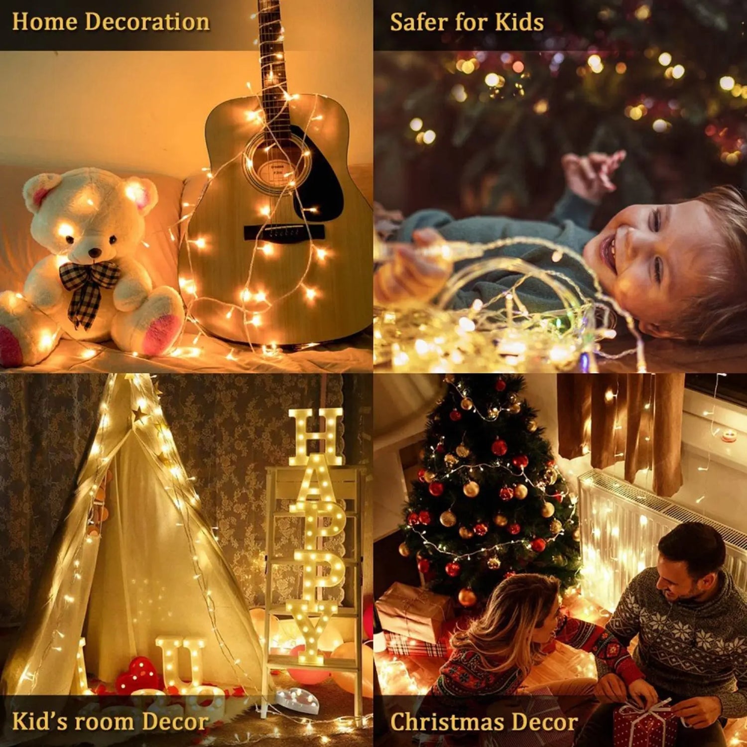 Halloween Christmas Lights Outdoor Decorations 100 LED 33Ft 8 Modes Pink Iolaus
