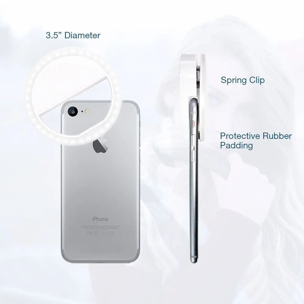 Portable Selfie Ring Clip On for Mobile Phone Yellow Pandora