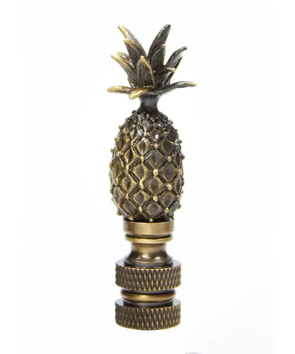 Tall Pineapple Lamp Finial Antique Brass Metal 2.5&quot;h Thulite