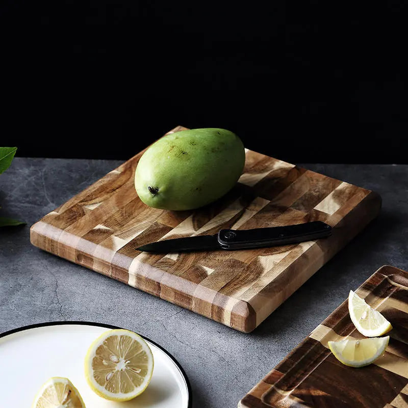 Kitchen Household Parquet Solid Wood Cutting Board Pink Lucy