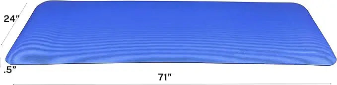 Premium 1/2-Inch Extra Thick Exercise Yoga Mat, Non-Slip Anti-Tear, Lemon Odysseus