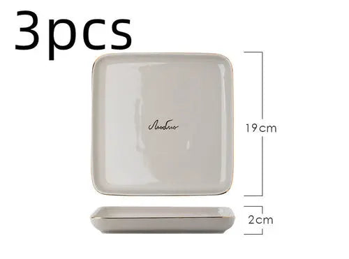 Light Luxury Ceramic Tableware Couple Tableware Crimson Medea