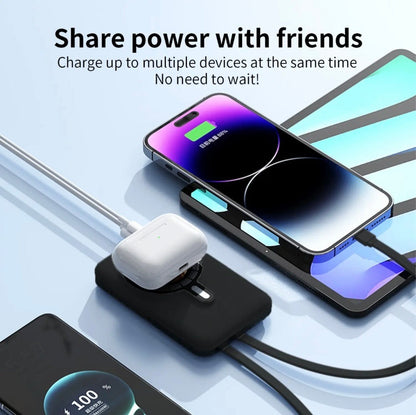 Power Bank Magnetic Portable Wireless FastCharger 10000mAh Type - C Cable LEDDisplay 22.5W PD Fast Charging LightingMag-Safe Battery Pack For IPhone15 14 13 12 Mini Pro Pro Max Devices Digital Pink Lucy