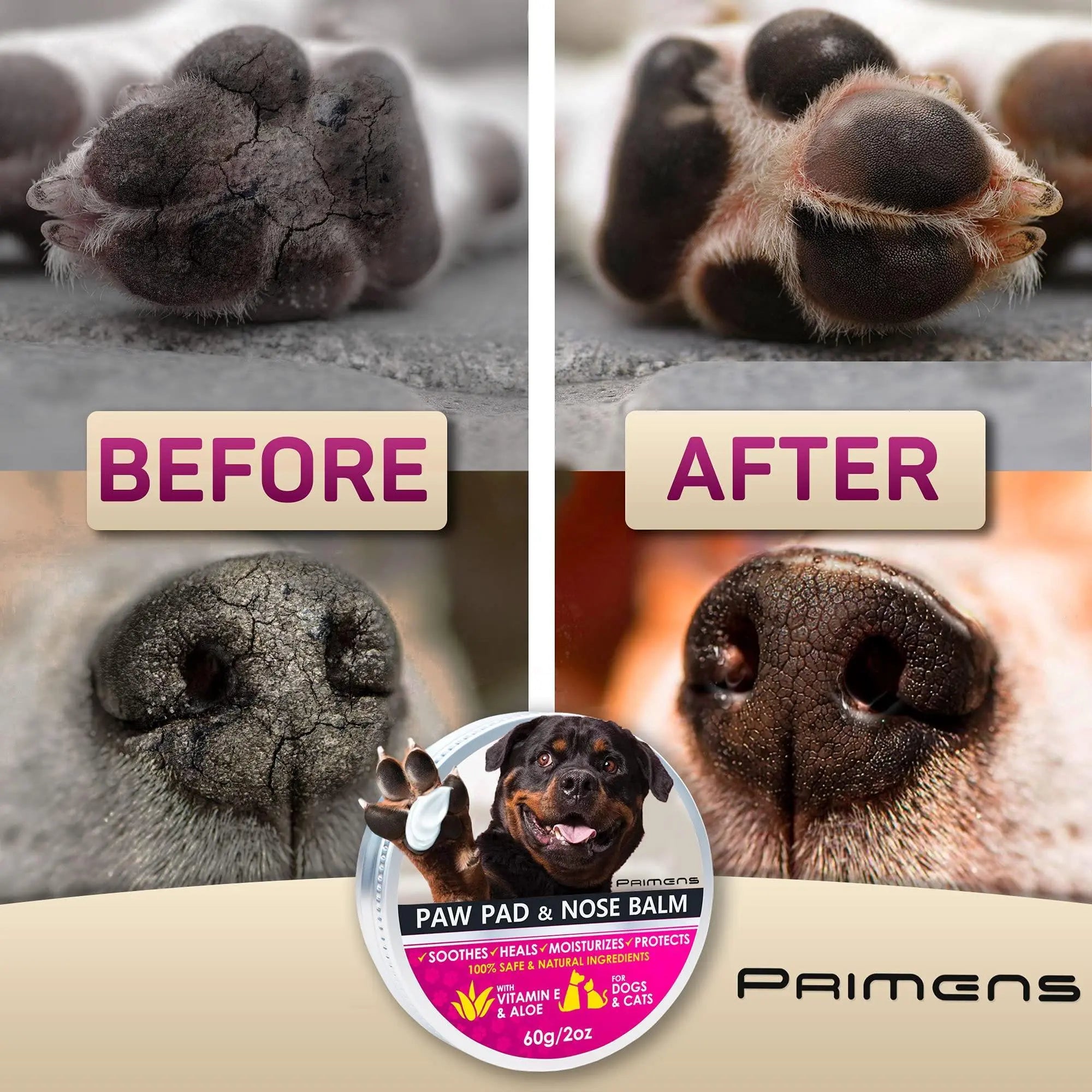 Natural Dog Paw Balm Dog Paw Protection for Hot Pavement Dog Paw Wax Periwinkle Eros