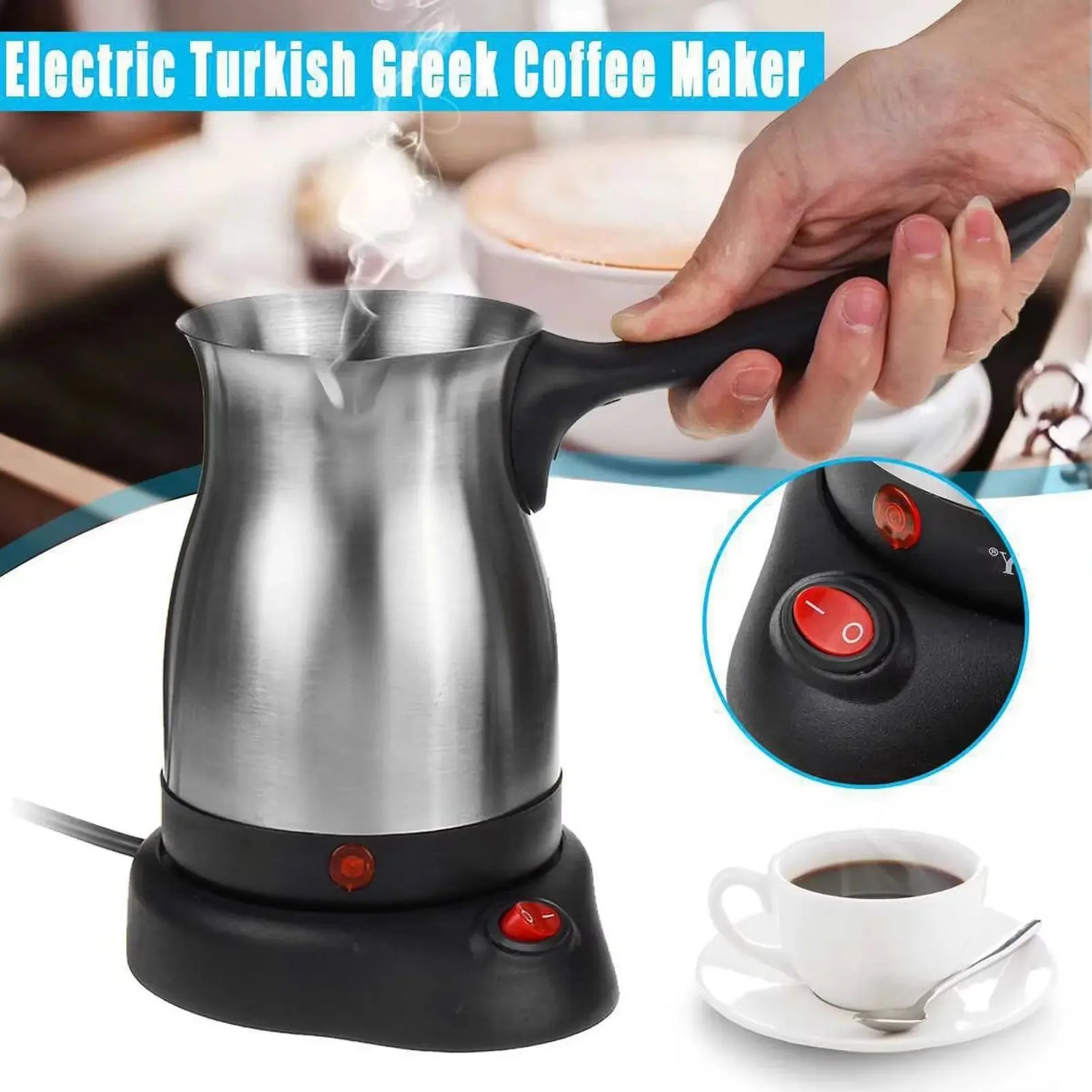 Electric Coffee Maker Electric Coffee Maker 600Ml Stainless Steel Electric Turkish Coffee Machine Kettle Coffee Machine