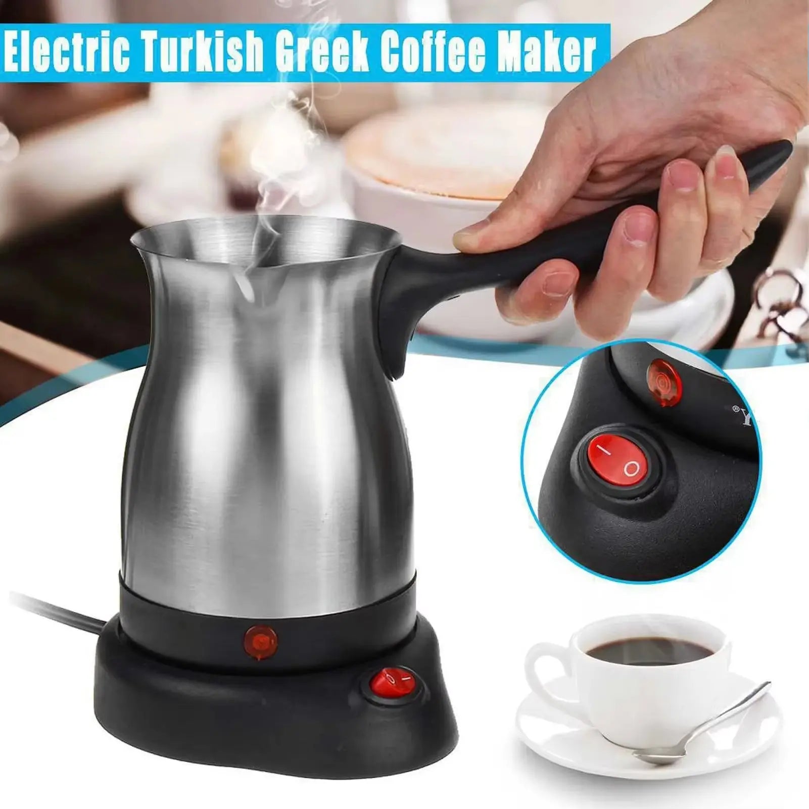 Electric Coffee Maker Electric Coffee Maker 600Ml Stainless Steel Electric Turkish Coffee Machine Kettle Coffee Machine