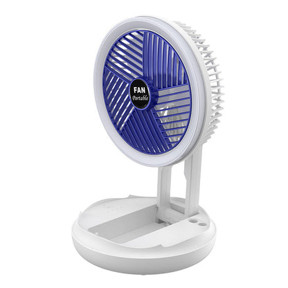 4 Speed Adjustable USB Charging Foldable Table Fan Maroon Asteria