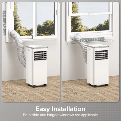 Portable Air Conditioner, 8,000 BTU Ashrae, 4-In-1 Portable AC Cooler, Dehumidifier&amp; Fan Mode, Remote Control, Floor Standing AC 5,000 BTU (SACC) up Cooling to 250 Sq.Ft