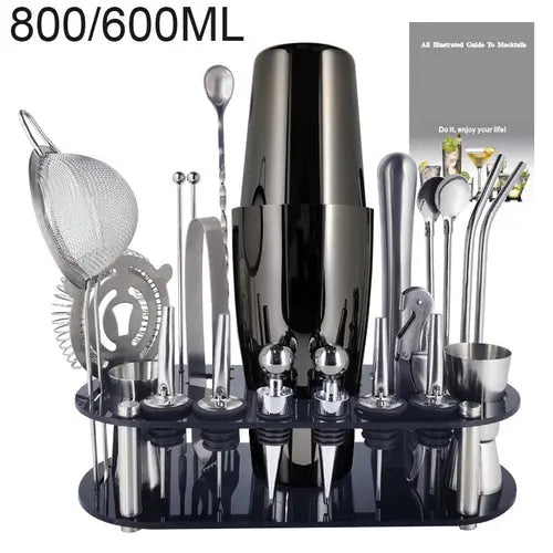 Boston Cocktail Shaker Bar Tools Wine Mixer Set Crimson Medea