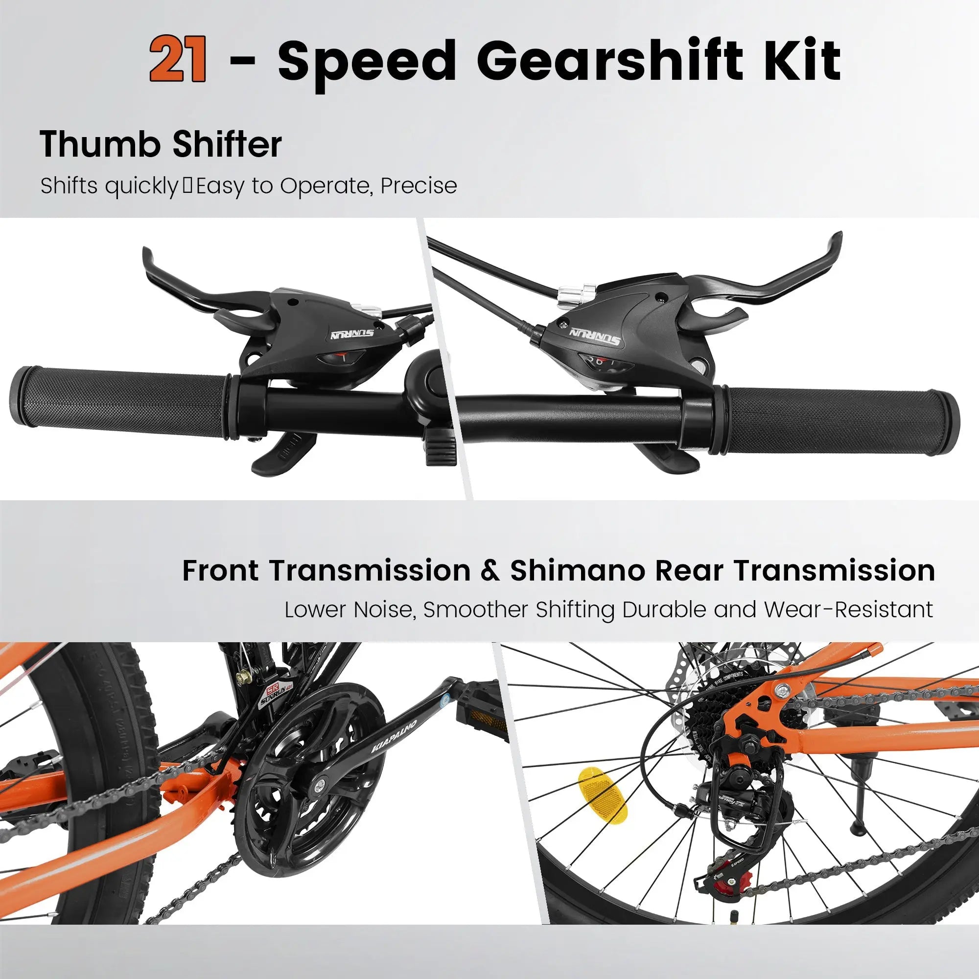 TerraRush™ – 26&quot; Mountain Bike with Shock Absorber &amp; 21-Speed Carmine Juneberry