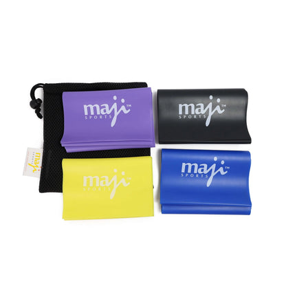 Full Body Exercise &amp; Stretch Bands - Variable Resistance 4 Pack Black Lavender