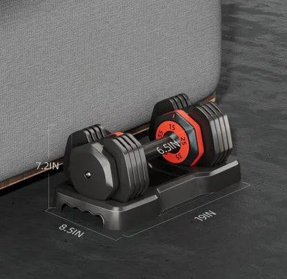 Adjustable Dumbbell Set, 10 In 1 Free Dumbbell For Men And Women, Black Dumbbell For Home Gym, Full Body Workout Fitness, Fast Adjust By Turning Handle 10 Gears55 LB Pink Lucy