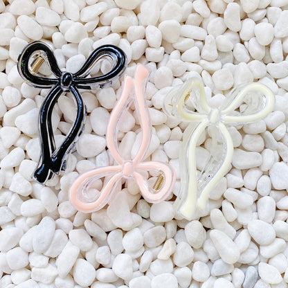 Annie Bow Hair Claw Set Of 3 Fuchsia Hercules