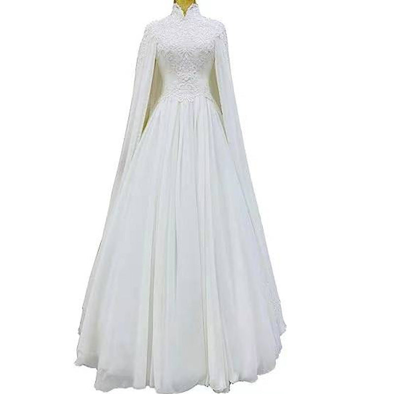 Lace Slim Long Sleeve Fishtail Wedding Dress Crimson Medea