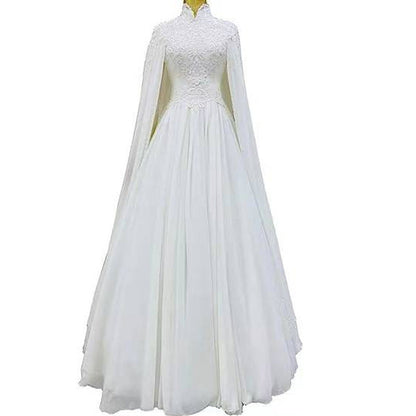 Lace Slim Long Sleeve Fishtail Wedding Dress Crimson Medea