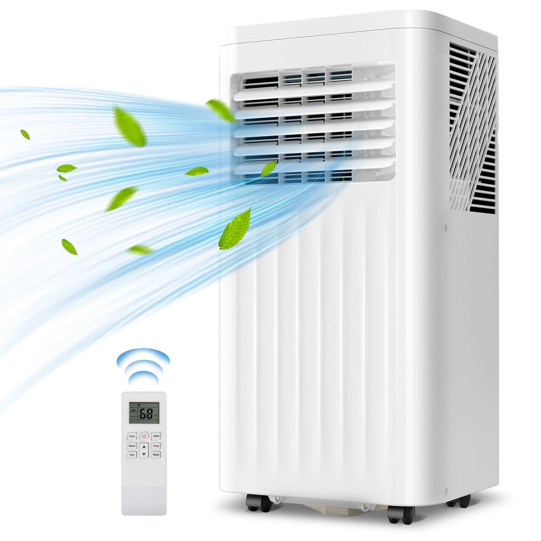 Portable Air Conditioners 8000 BTU Ashrae– 3-In-1 AC Unit, Dehumidifier & Fan with 24-Hour Timer/Remote Control for Home/Office/Apartments/Dorm