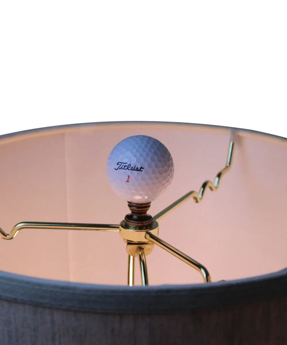 Golf Ball Lamp Finial, White, 2.25&quot;h Thulite