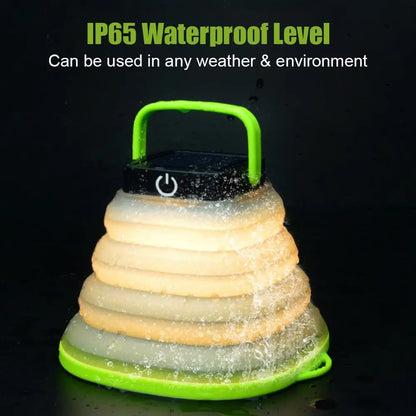 Collapsible Camping Light IP68 Waterproof Solar Foldable Maroon Asteria