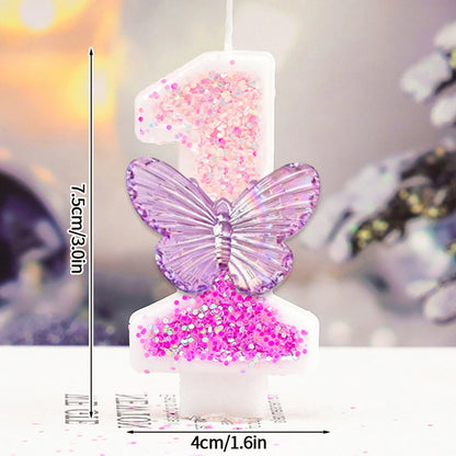 3D Number Cake Decorating Candle Pink Glitter Birthday Candles Digital Candle Cake Topper Birthday Party Anniversary Cake Decor