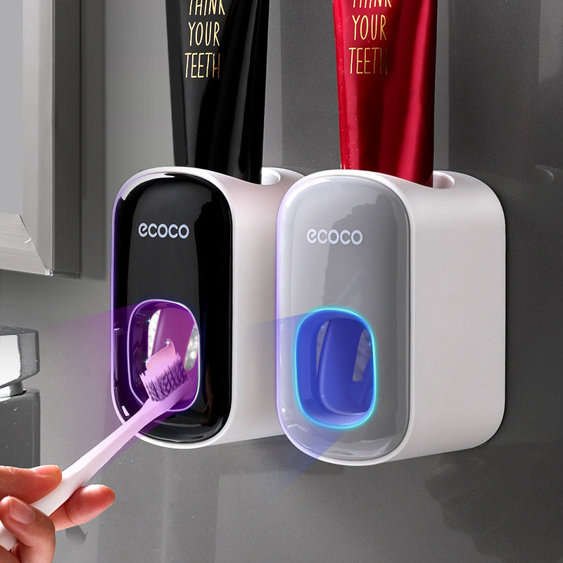 Wall Mounted Automatic Toothpaste Holder For Bathroom Maroon Asteria