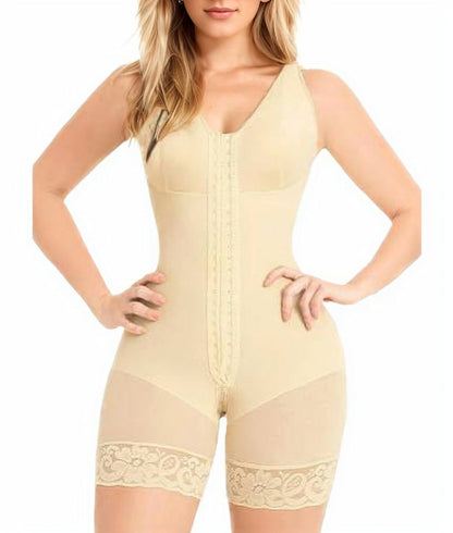 Shapewear Jumpsuit For Women Tummy Control Post Surgery Full Body Shaper Butt Lifter With Zipper Crotch Pink Lucy