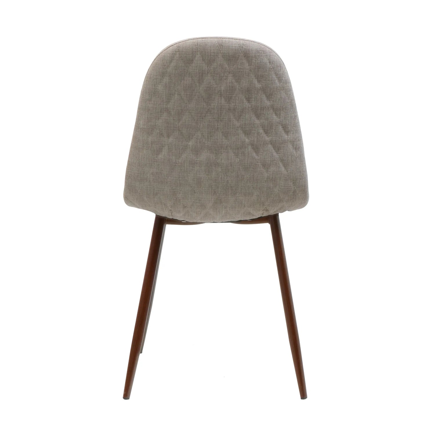 Elegant Wheat Fabric Dining Chair Set with Iron Legs and Dark Walnut Sangria Beech