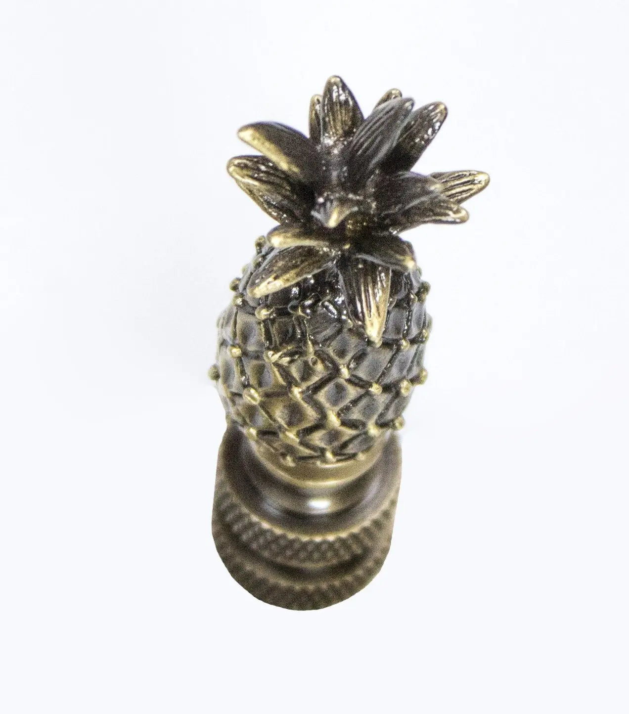 Tall Pineapple Lamp Finial Antique Brass Metal 2.5&quot;h Thulite