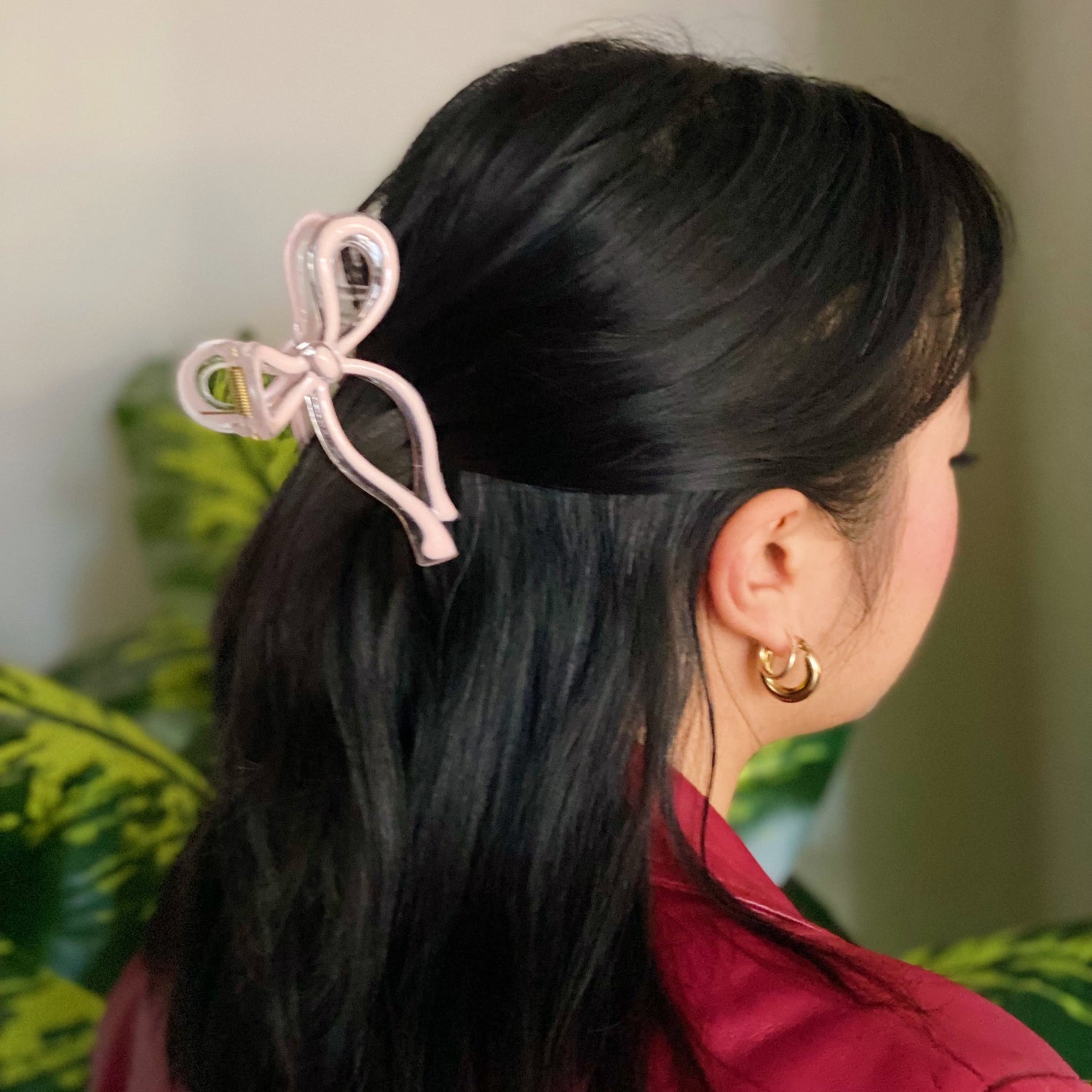 Annie Bow Hair Claw Set Of 3 Fuchsia Hercules