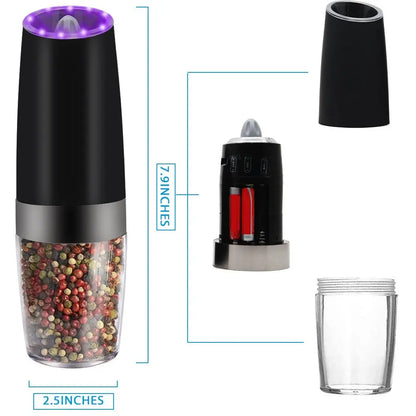 Electric Gravity Sensor Automatic Pepper Grinder Kitchen Tools Pink Iolaus