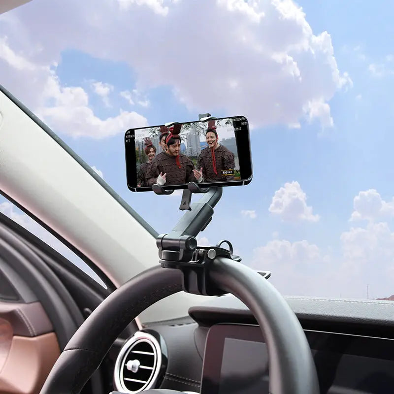 Sun Visor Chuck Car Mount Multifunctional Navigation Mount Rearview Crimson Medea