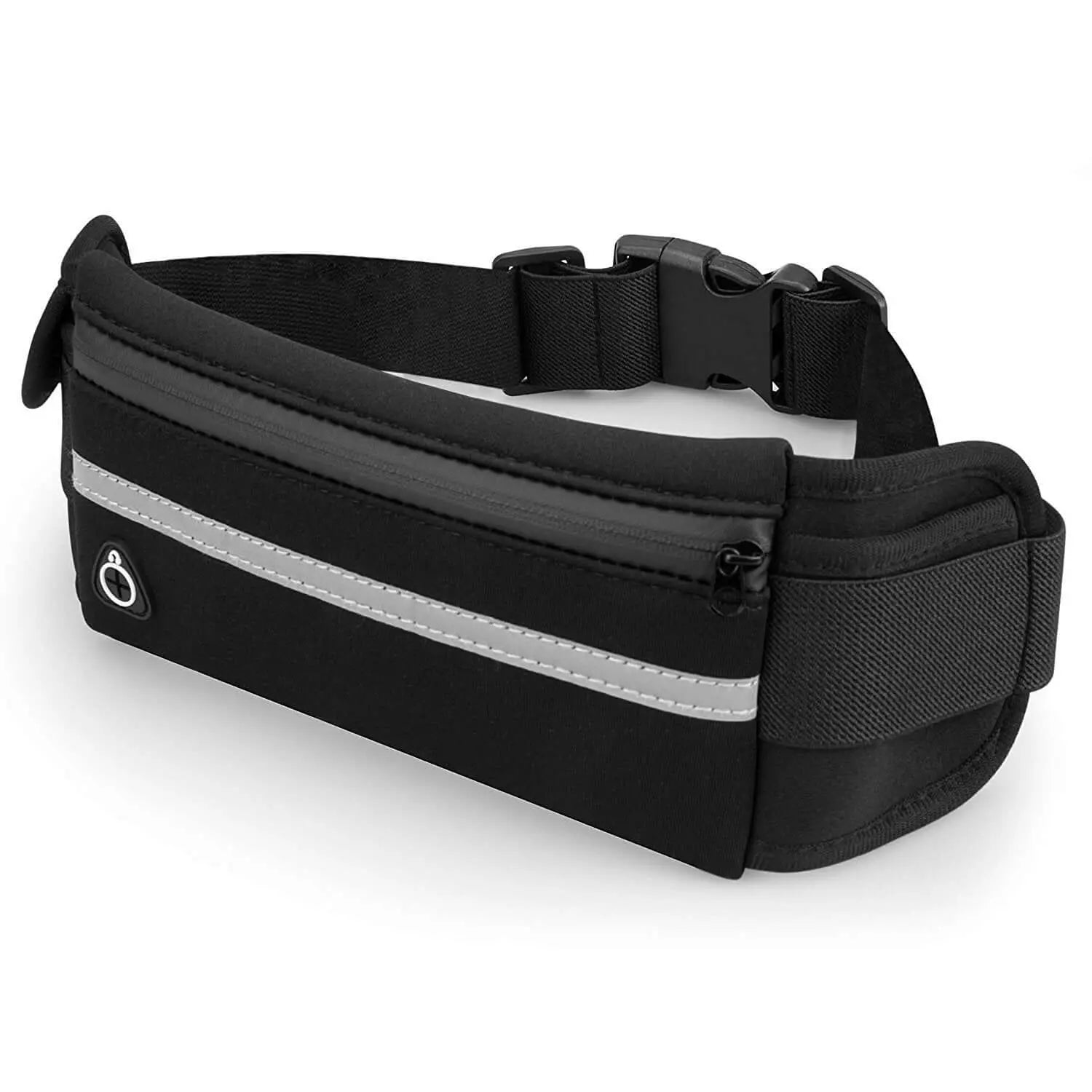 Velocity Water-Resistant Sports Running Belt and Fanny Pack for Outdoo Black Lavender