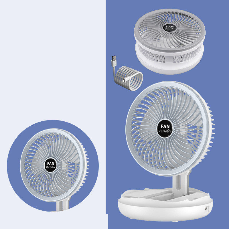 4 Speed Adjustable USB Charging Foldable Table Fan Maroon Asteria