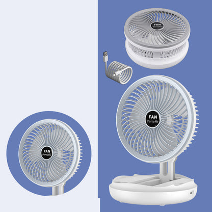 4 Speed Adjustable USB Charging Foldable Table Fan Maroon Asteria