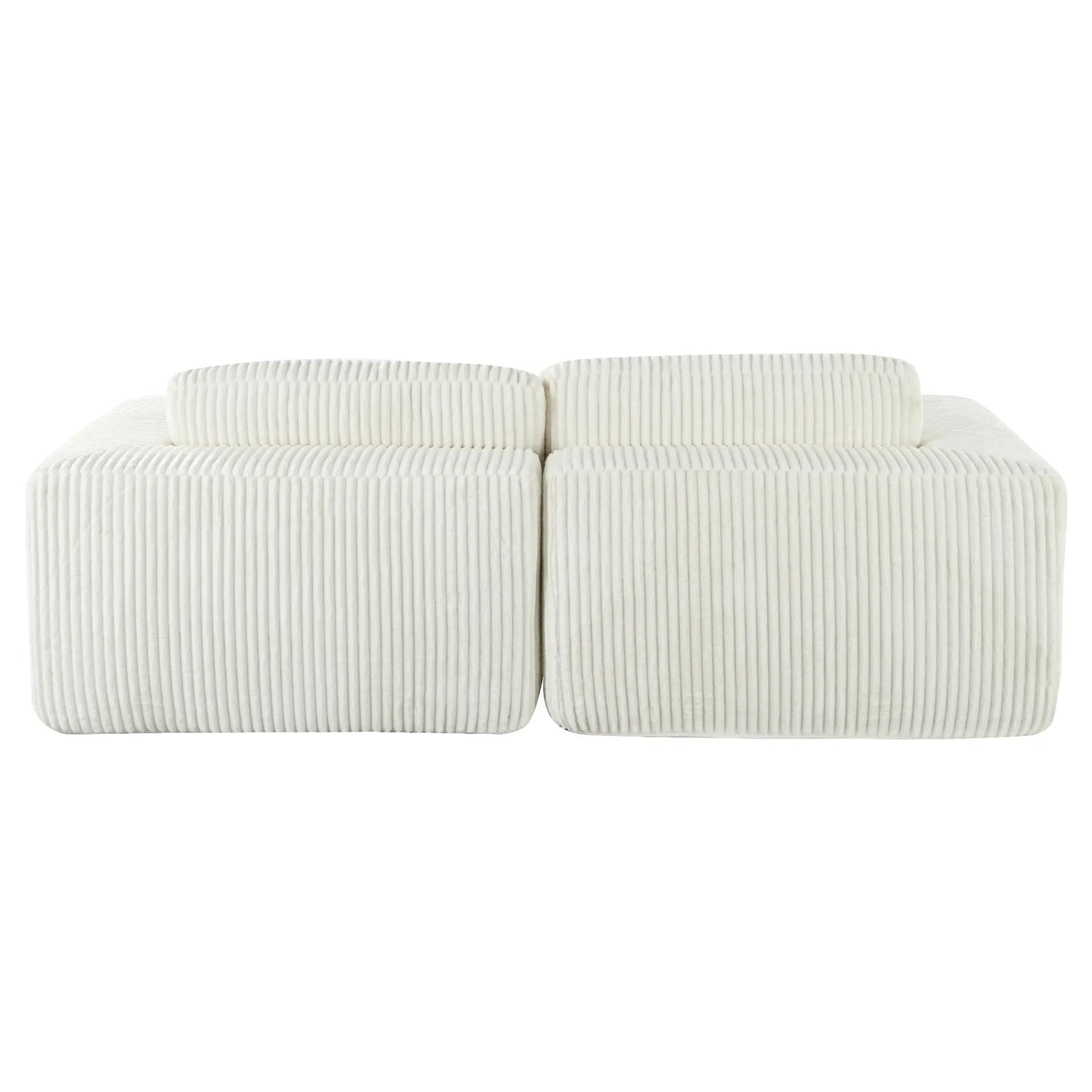 Corduroy Double Sofa Bed with 2 Pillows, Perfect for Living Rooms, Sangria Beech
