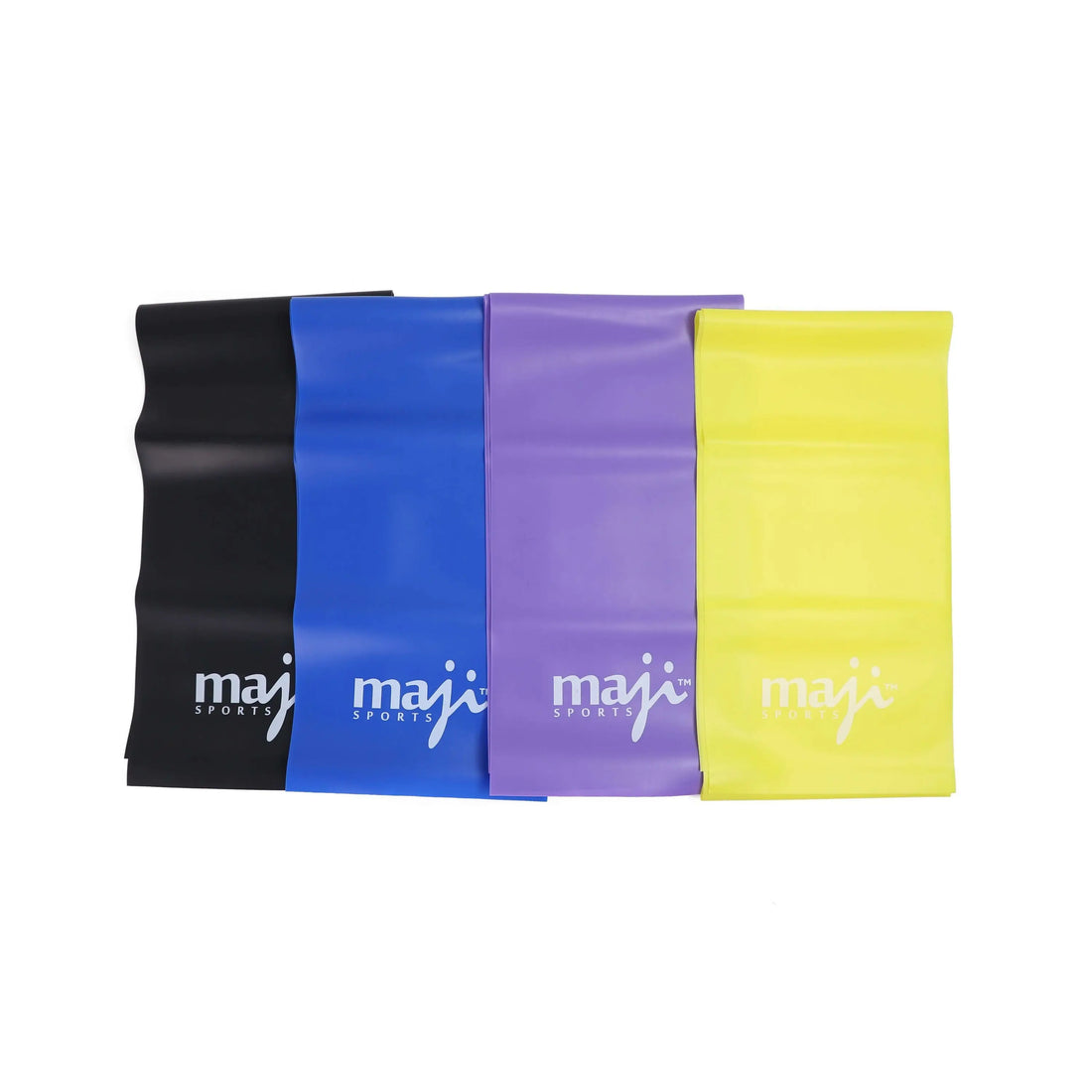 Full Body Exercise &amp; Stretch Bands - Variable Resistance 4 Pack Black Lavender