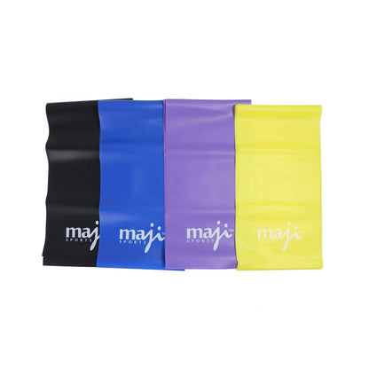 Full Body Exercise &amp; Stretch Bands - Variable Resistance 4 Pack Black Lavender