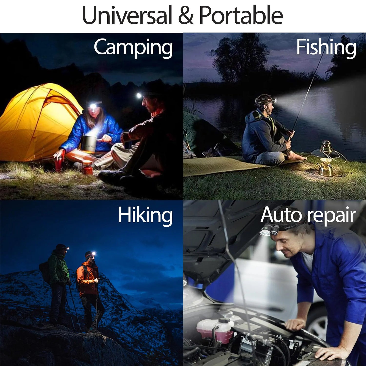 LED Headlamp Flashlight Tactical Brightest Light Camping Hunting Periwinkle Eros