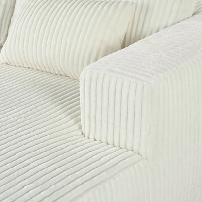Corduroy Double Sofa Bed with 2 Pillows, Perfect for Living Rooms, Sangria Beech