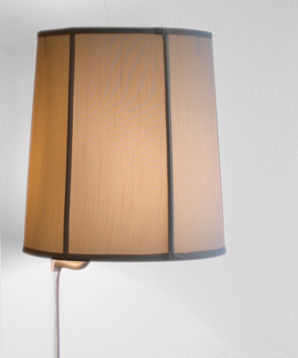 14&quot;W Floating Shade Plug-In Wall Light Eggshell Thulite