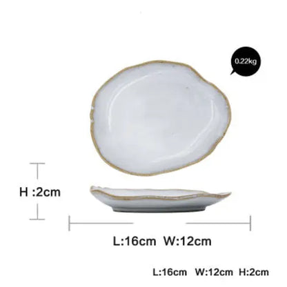 Irregular ceramic tableware Crimson Medea