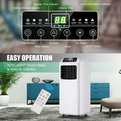 5500 BTU (9000 BTU ASHRAE) 3-In-1 Portable Air Conditioner W/Built-In Dehumidifier and Window Kit
