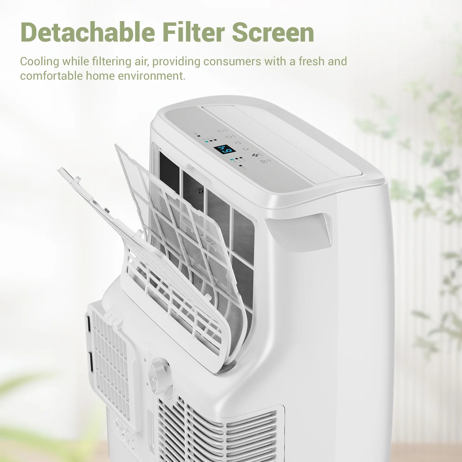 Portable Air Conditioner 10000BTU with Dehumidifier, Fan, Cool, for Room Ups to 300Sq.Ft, 6300BTU SACC