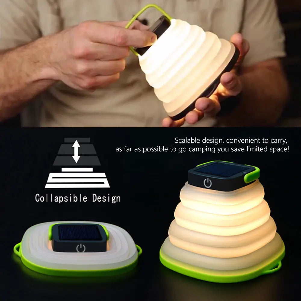 Collapsible Camping Light IP68 Waterproof Solar Foldable Maroon Asteria