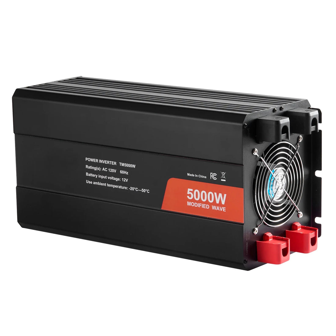 Altered Sine Wave Converter, 5000W, DC 12V to AC 120V Energy Converter with 6 AC Outlets, 2 USB Ports, 1 Type-C Port, LCD Screen and Remote Control for High Consumption Household Devices