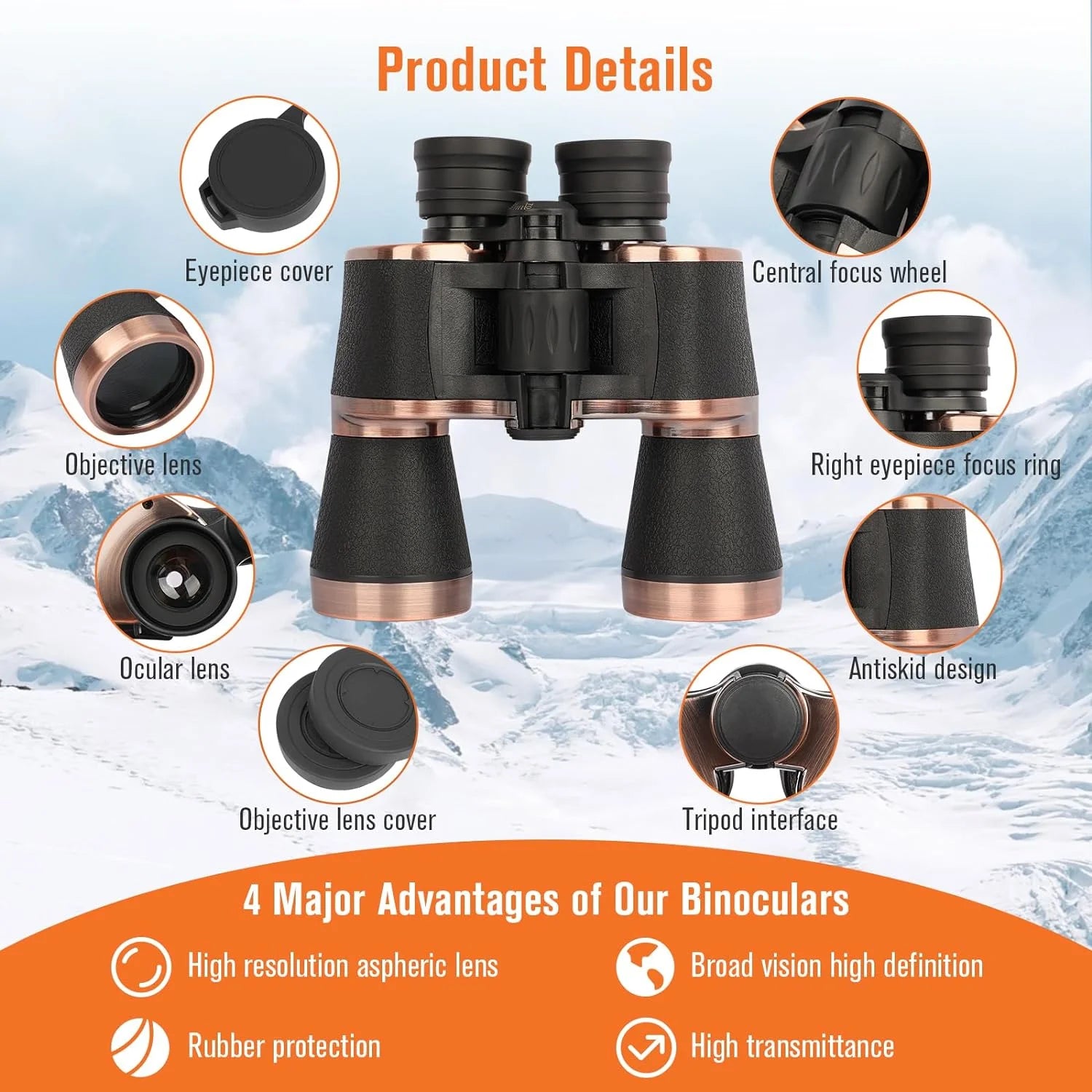 20X50Mm Easy Focus Binoculars