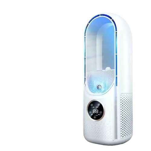 Portable USB Air Cooler Leafless Electric Fan 6 Speed Silent Timer Air Maroon Asteria