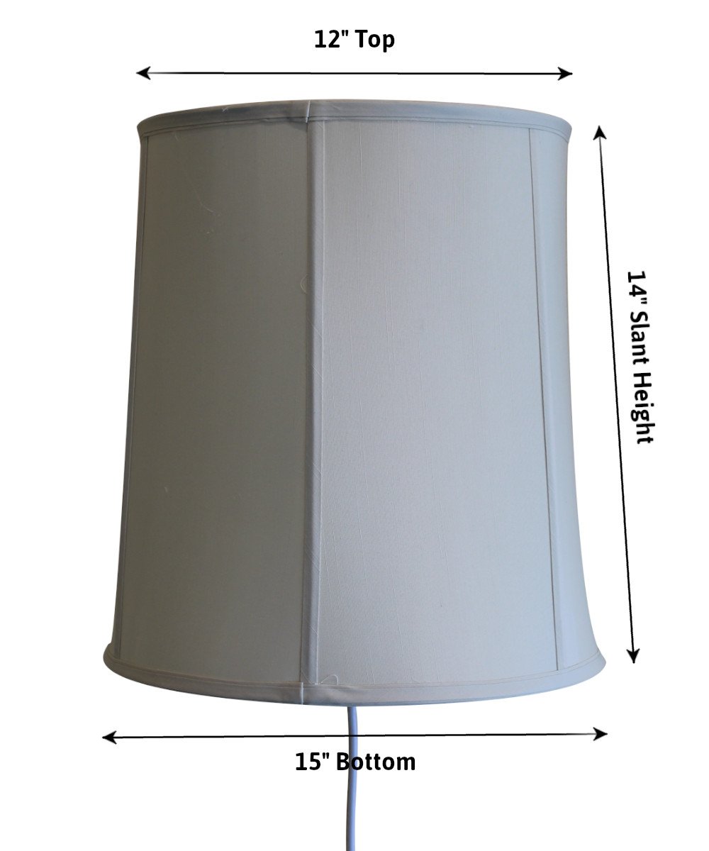14&quot;W Floating Shade Plug-In Wall Light Eggshell Thulite