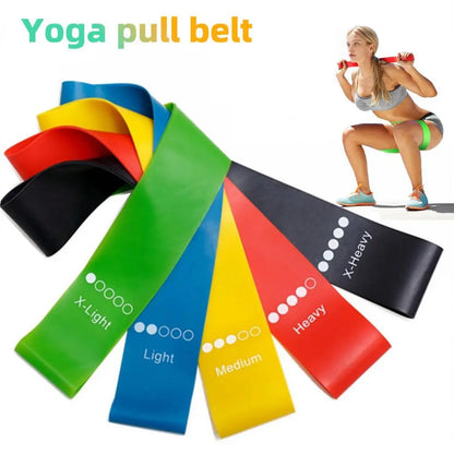 Yoga Resistance Rubber Bands Indoor Outdoor Fitness Equipment Crimson Medea